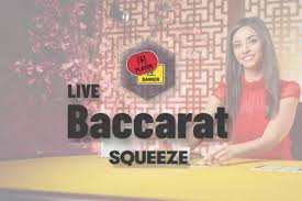 Baccarat Squeeze by Evolution, showcased at tourdegrandview.com – game logo